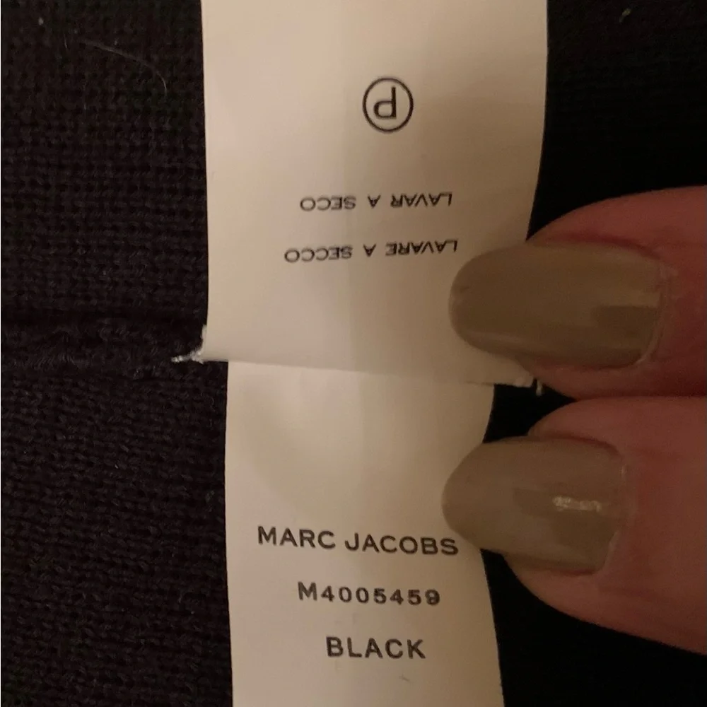 Black Marc Jacob Striped Cotton Fluted Midi Bodycon Pleated Bottom Skirt - Picture 5 of 7